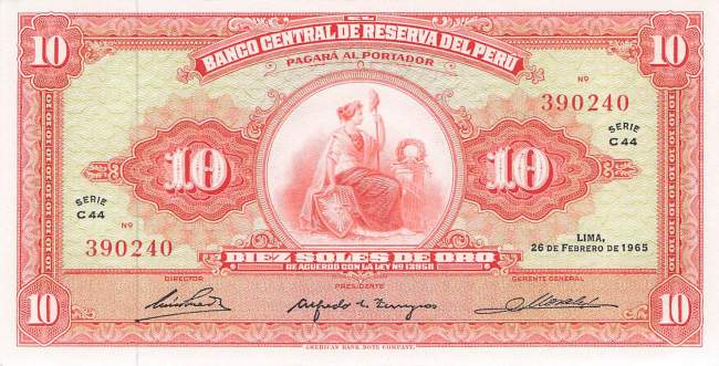 10 Soles de Oro 1965